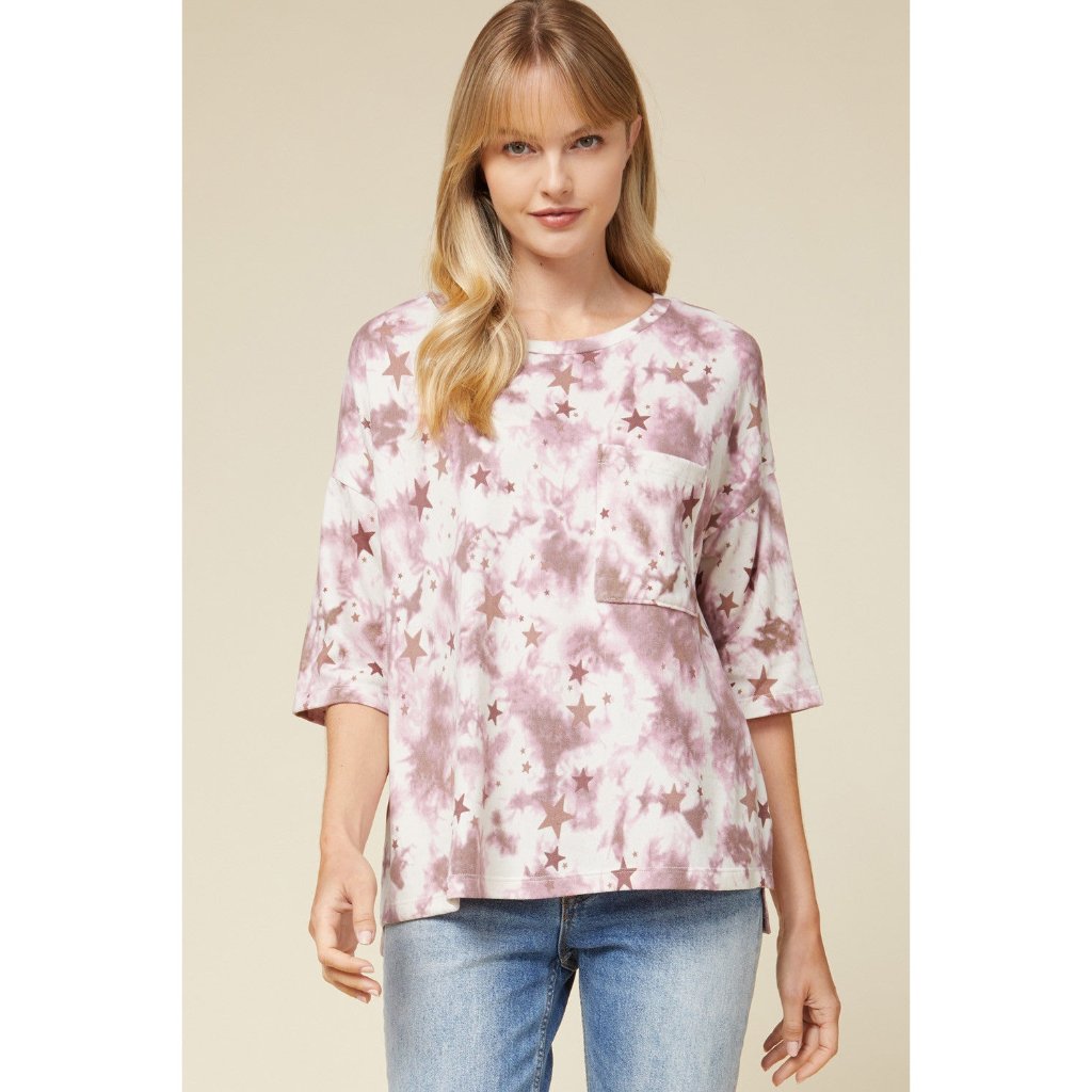 Entro Tie Dye & Stars Top